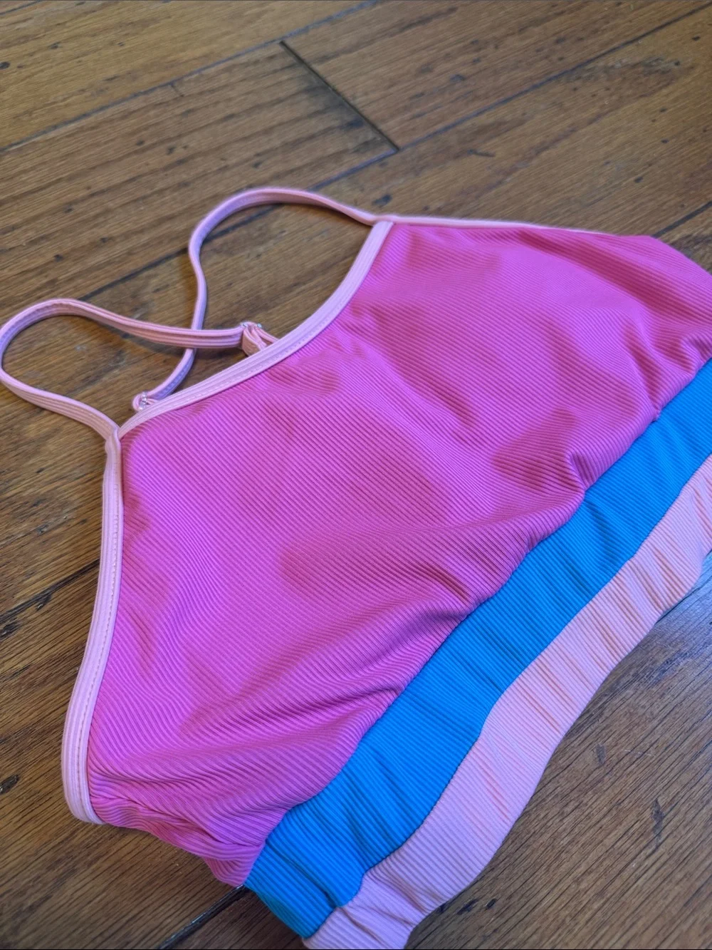Andy & Evan Youth Ribbed Color block Bikini Set